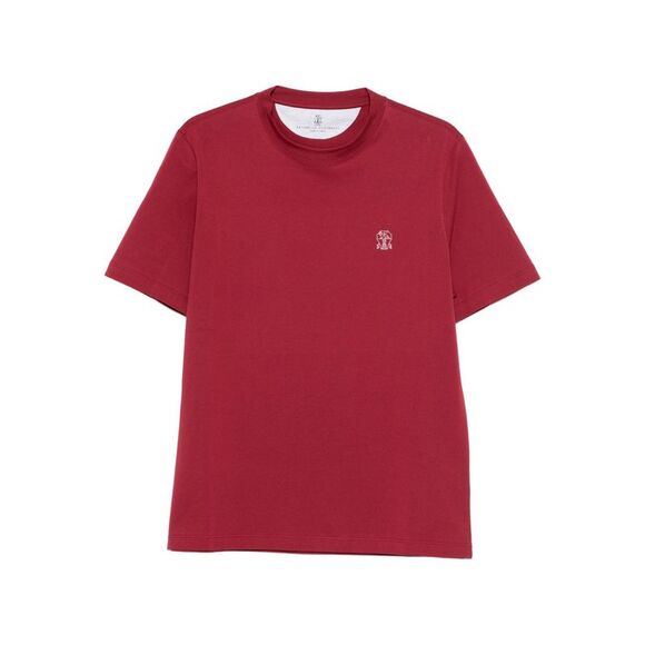 Brunello Cucinelli Men Logo Cotton T-Shirt